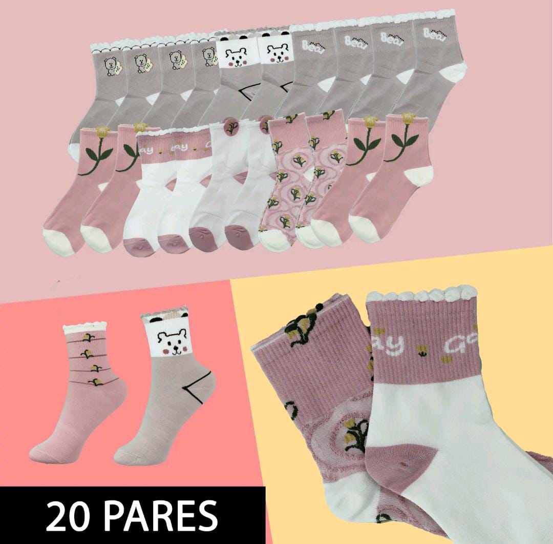 Calcetas Para Dama Paquete de 10 o 20 Pares Ye Store Paquete de Mayoreo