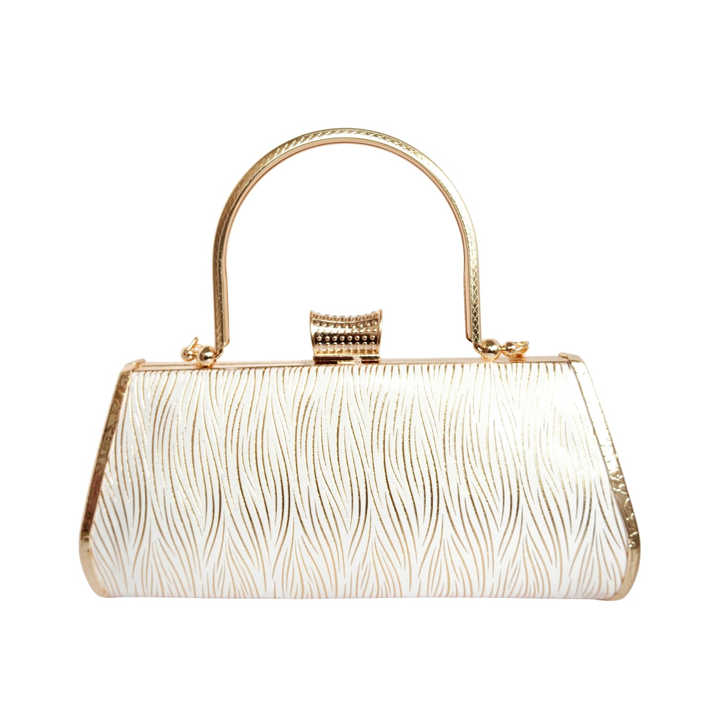 Bolso Rígido para Dama 1 Pieza con Decoración de Brillantes y Rosas Elegantes en Dorado Ye Store