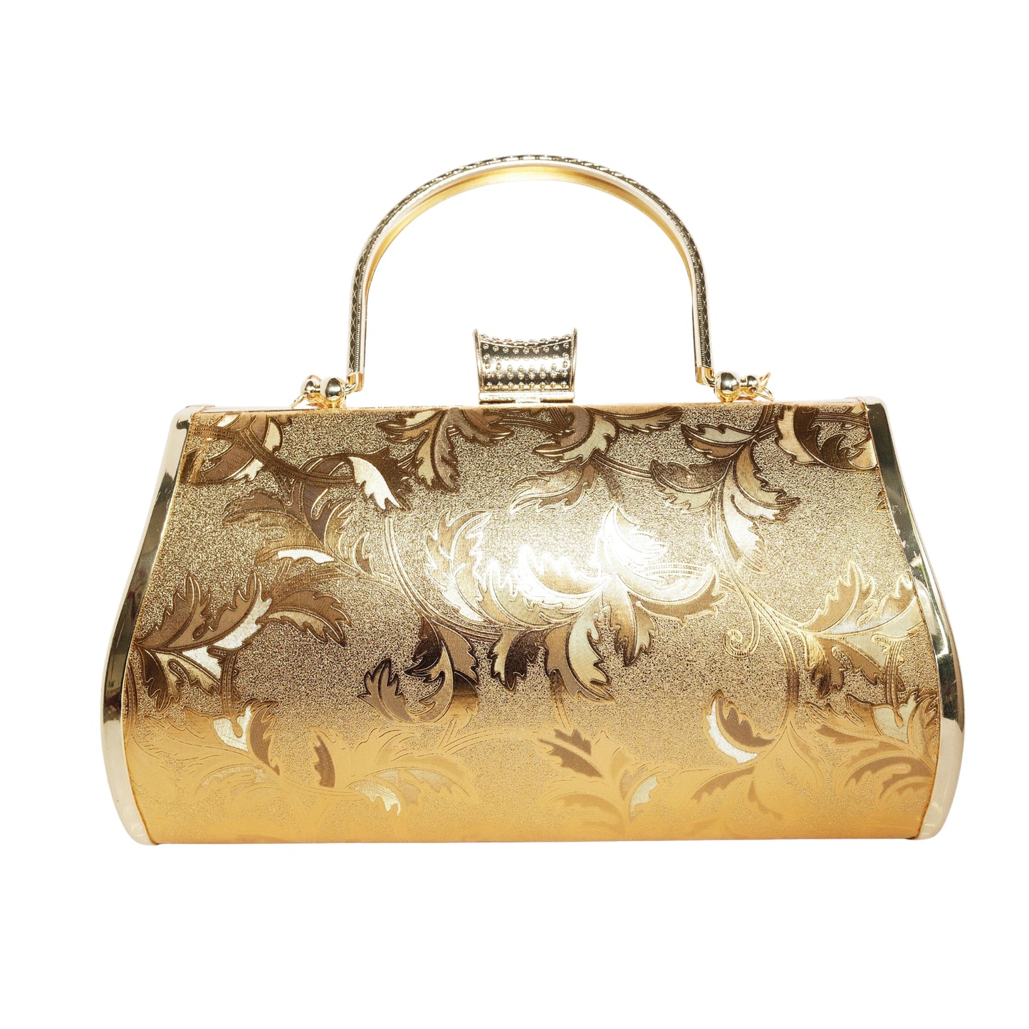 Bolso Rígido para Dama 1 Pieza con Decoración de Brillantes y Rosas Elegantes en Dorado Ye Store