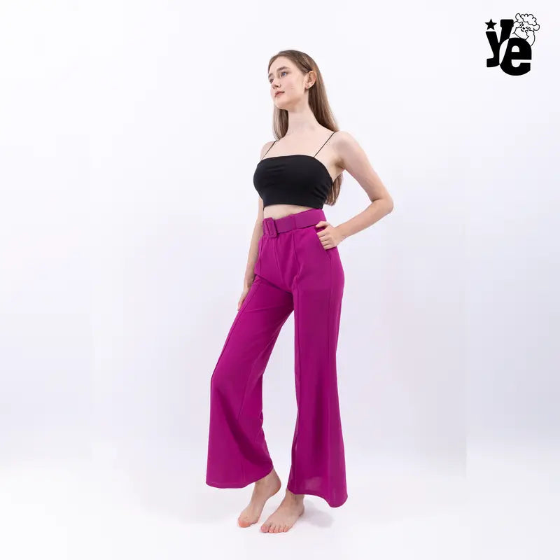 Pantalón de Vestir Casual Acampanado para Mujer Diseño Cómodo y Moderno Ajuste Favorecedor Ye Store