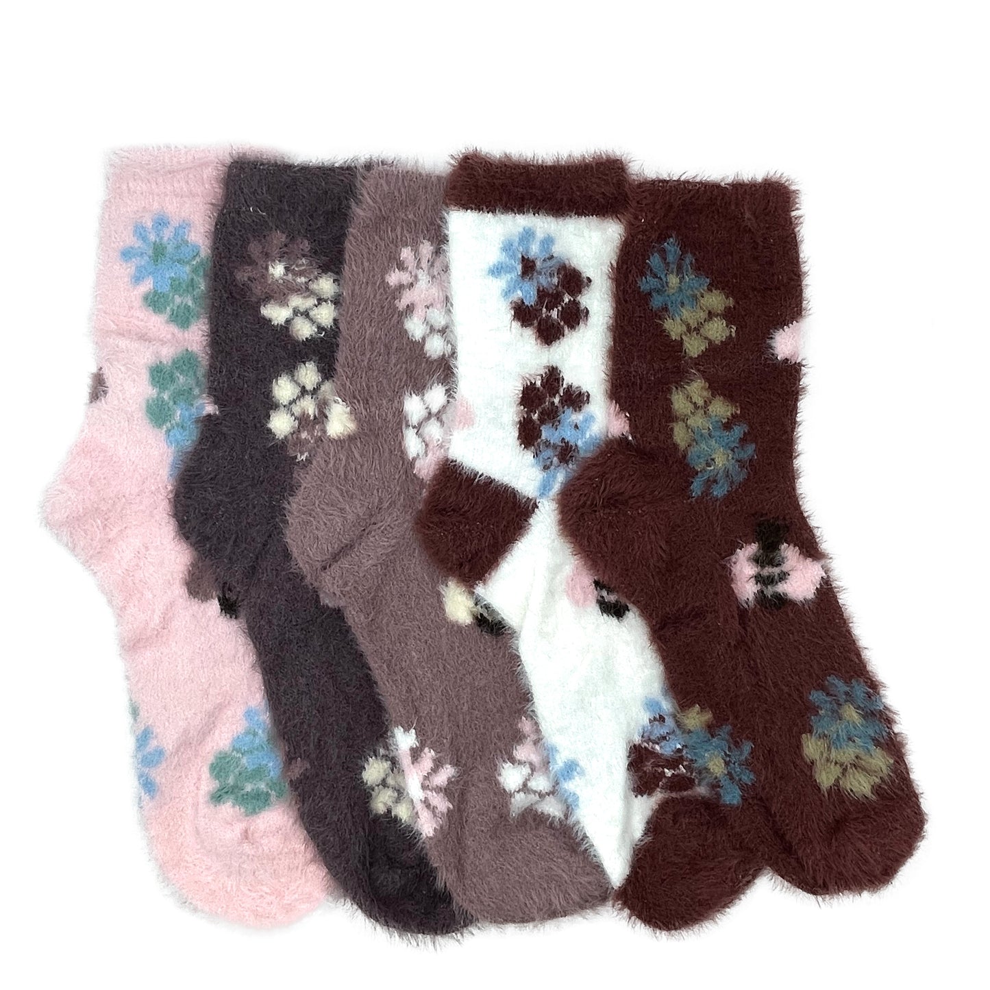 Paquete de 12 pares de Calcetas Afelpadas para Dama Cálidas Suaves y Cómodas Diseño Variado Ye Store