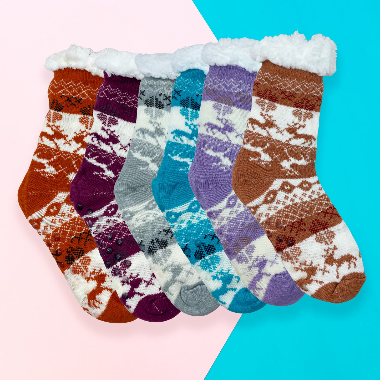 Paquete de 1 a 12 pares de Calcetines Afelpados para Dama Suaves Calientitos Cómodos Ye Store