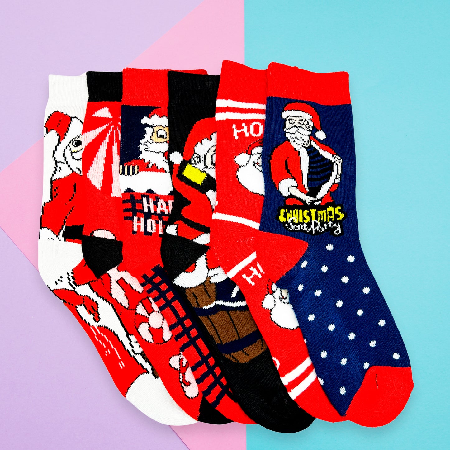 Calceta Afelpada De Invierno Para Caballero Paquete De 12 Pares Confección Suave Talla Única Calidad Acogedora Estilo Versátil Diseños Variados Navideños Ye Store