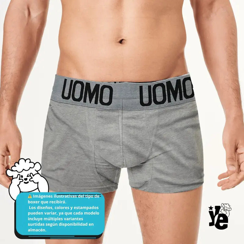 Boxer para Caballero Ropa Interior Hombre Diseño Surtido Cómodo y Funcional Estilo Básico y Esencial Ye Store