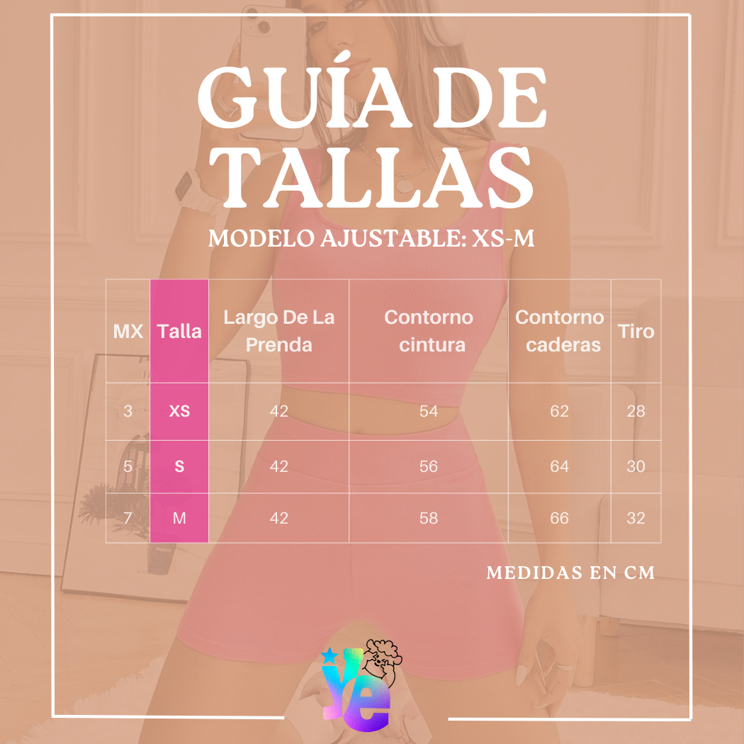 Conjunto deportivo para mujer (short y top)