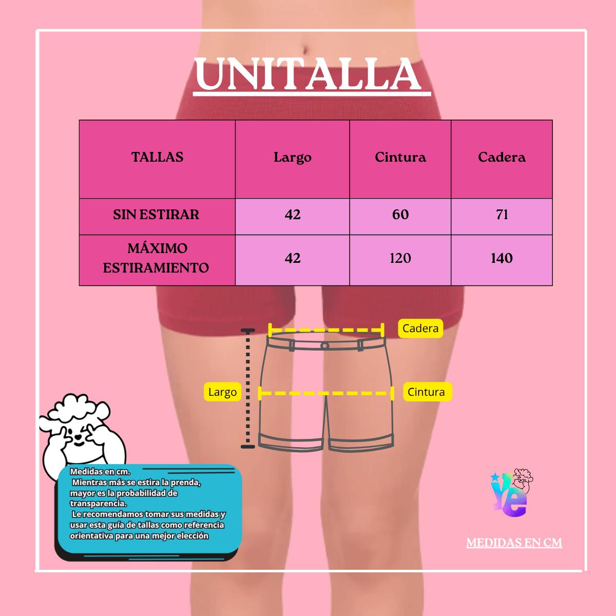 Short Para Dama 1 Pieza Elástico Cómodo Suave en Varios Colores para Mujer Ye Store