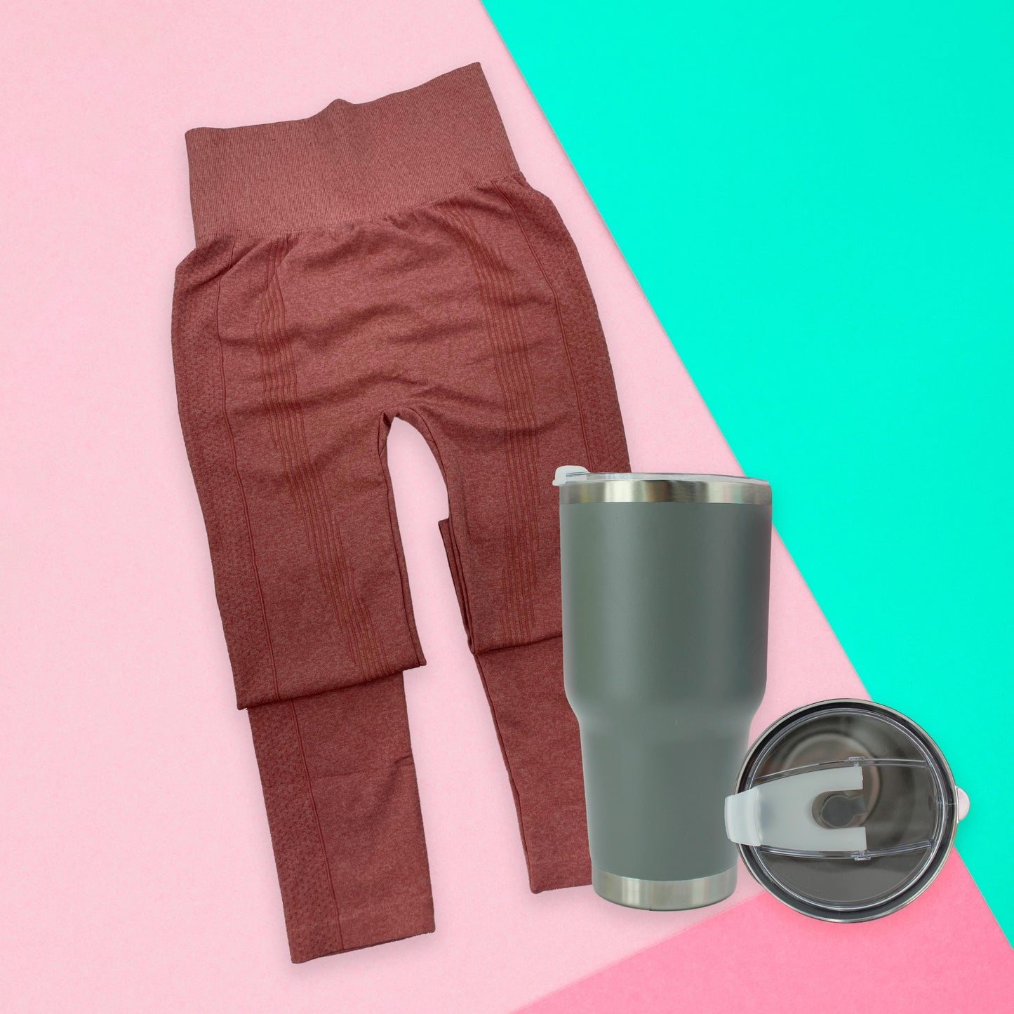 Kit 2 piezas: 1 Legging largo deportivo + 1 Termo Para Dama Ye Store