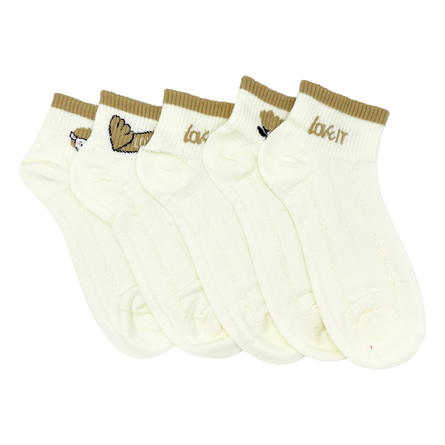 Calceta Tobillera Para Dama Paquete 10 Pares Cómodos Algodón Lindos Suaves Estampado Ye Store