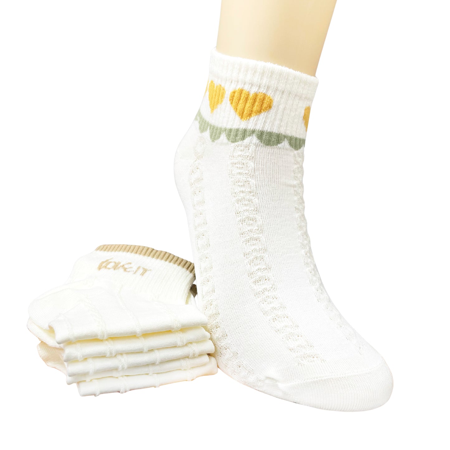 Calceta Tobillera Para Dama Paquete 10 Pares Cómodos Algodón Lindos Suaves Estampado Ye Store