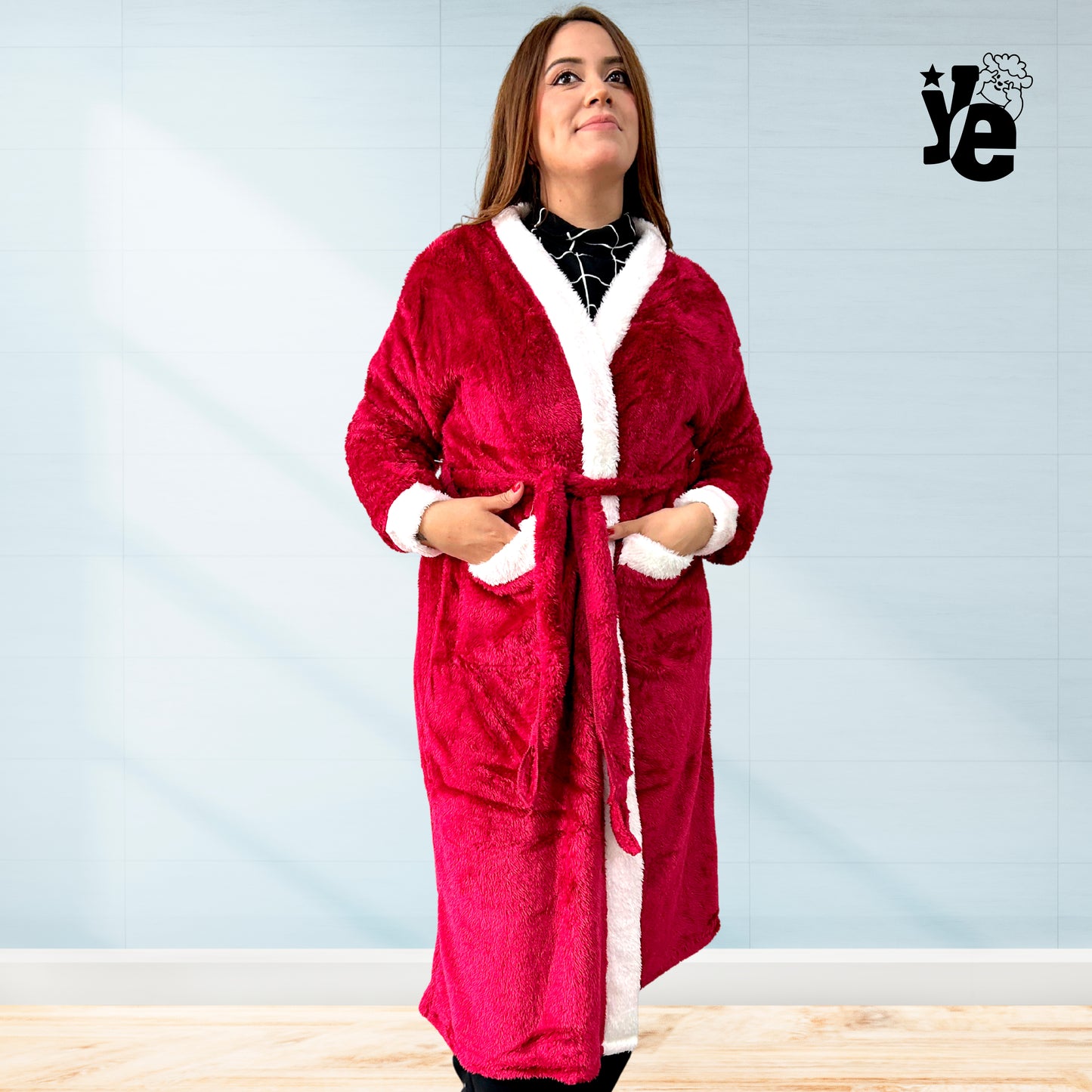 Bata larga de invierno para dormir 1 Pieza Para Dama Cómoda Suave Calientita Ye Store