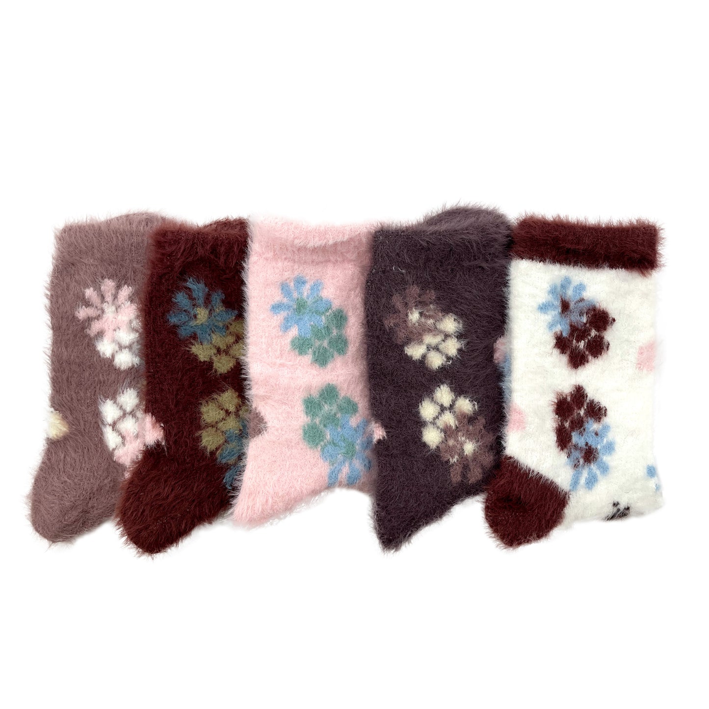 Paquete de 12 pares de Calcetas Afelpadas para Dama Cálidas Suaves y Cómodas Diseño Variado Ye Store