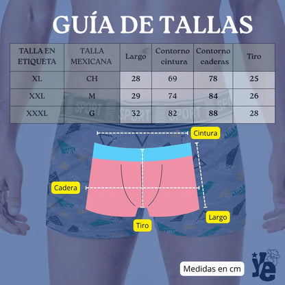 Boxer para Caballero Ropa Interior Hombre Diseño Surtido Cómodo y Funcional Estilo Básico y Esencial Ye Store