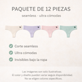 Calzón Para Dama Mayoreo Invisible Ultradelgado Segunda Piel sin Costuras Cero Líneas Cómodo Ligero Elástico Varios Colores Ye Store