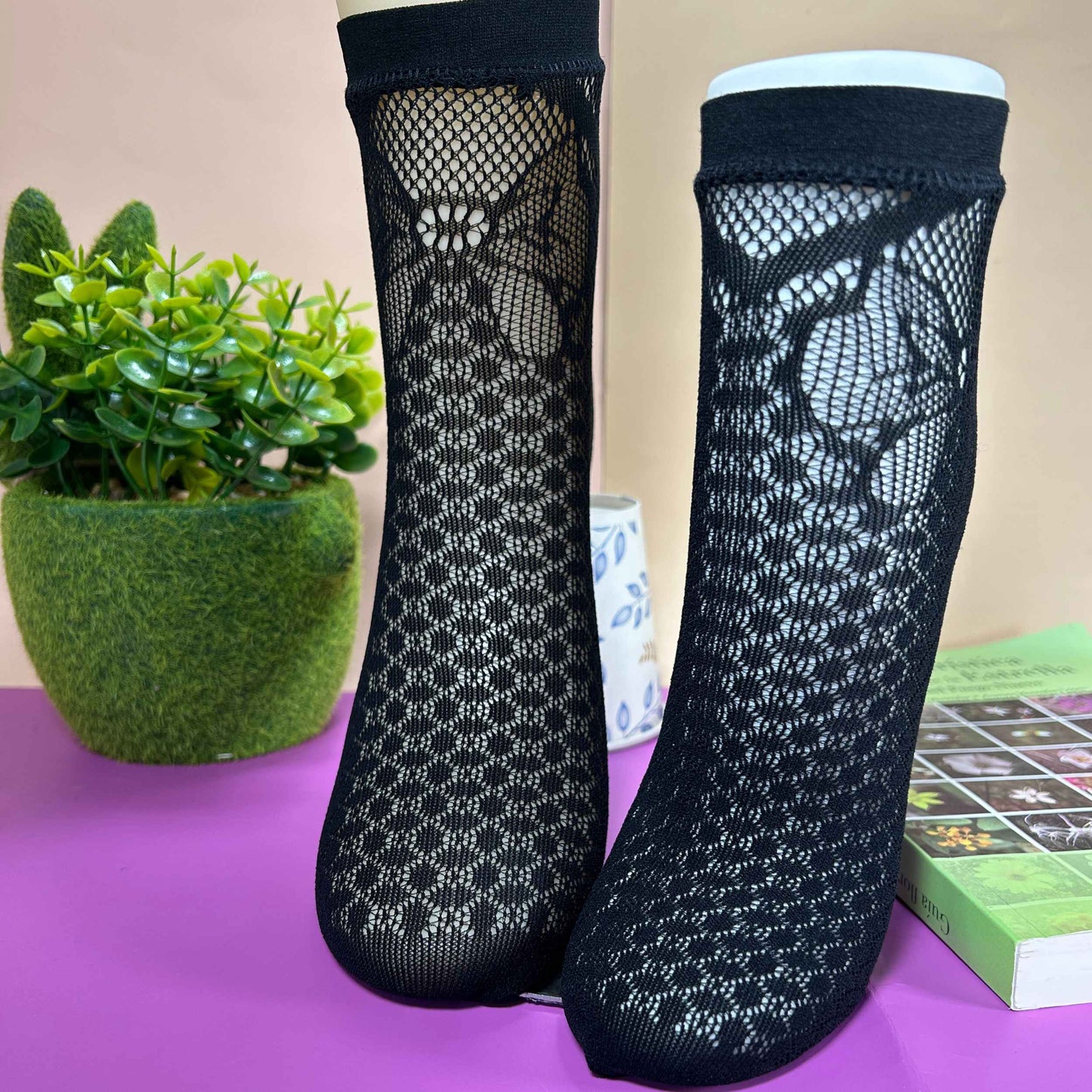 Calcetines De Medio Caño Con Jacquard Para Adultos Menudeo