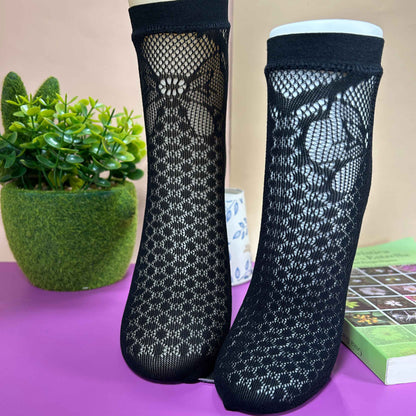 Calcetines De Medio Caño Con Jacquard Para Adultos Menudeo