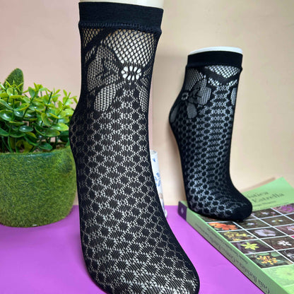 Calcetines De Medio Caño Con Jacquard Para Adultos Menudeo