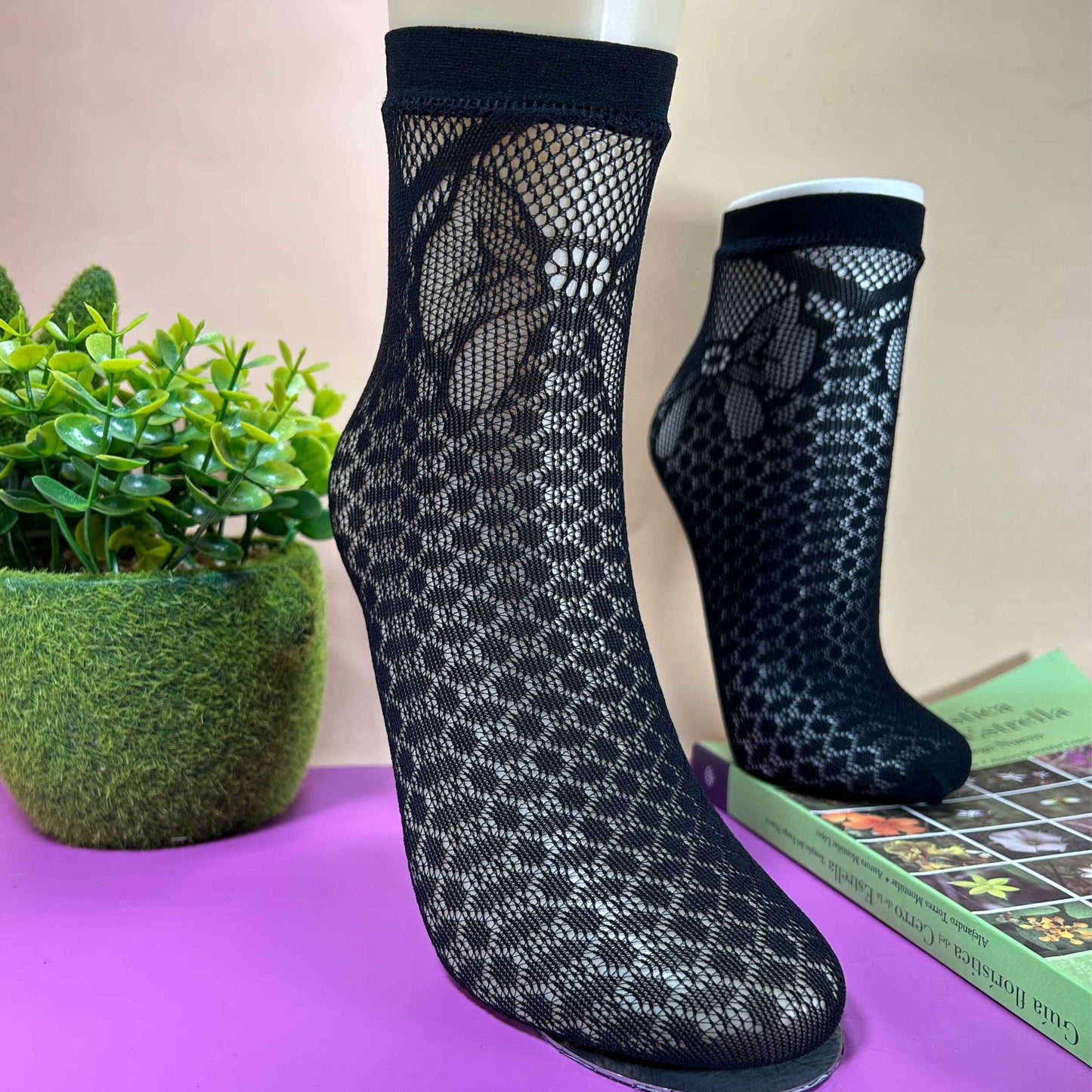 Calcetines De Medio Caño Con Jacquard Para Adultos Menudeo