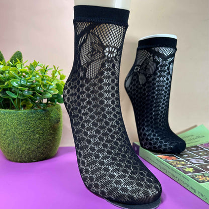 Calcetines De Medio Caño Con Jacquard Para Adultos Menudeo