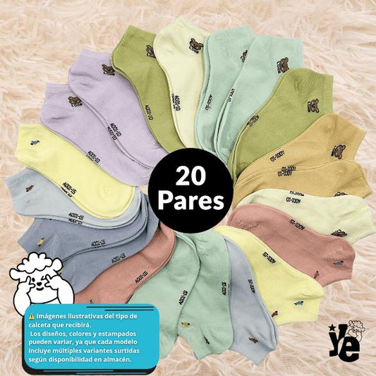 Calcetas Para Dama Paquete 20 Pares Ye Store Paquete de Mayoreo