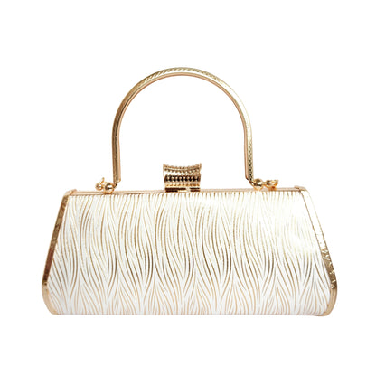 Bolso Rígido para Dama 1 Pieza con Decoración de Brillantes y Rosas Elegantes en Dorado Ye Store