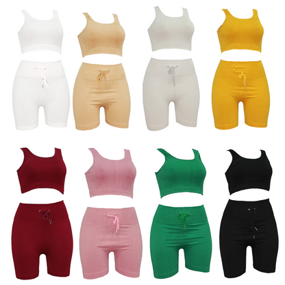 Conjunto deportivo para mujer (short y top)