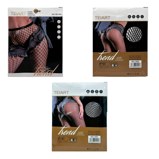 Medias Mallas De Red Sexy Pantimedias Mujer Paquete de 3 Piezas Surtido