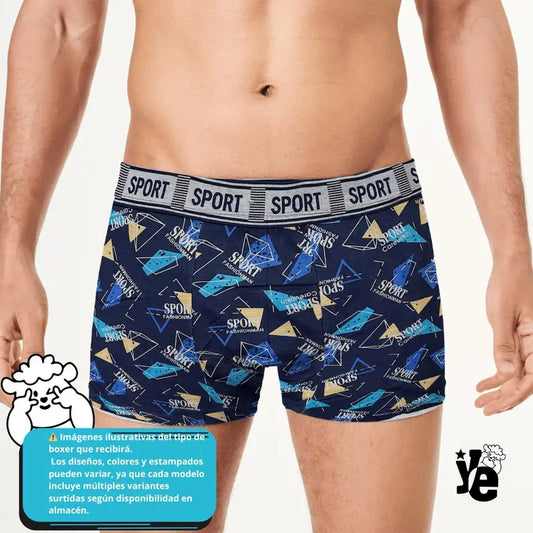 Boxer para Caballero Ropa Interior Hombre Diseño Surtido con Estampado Variado Ye Store