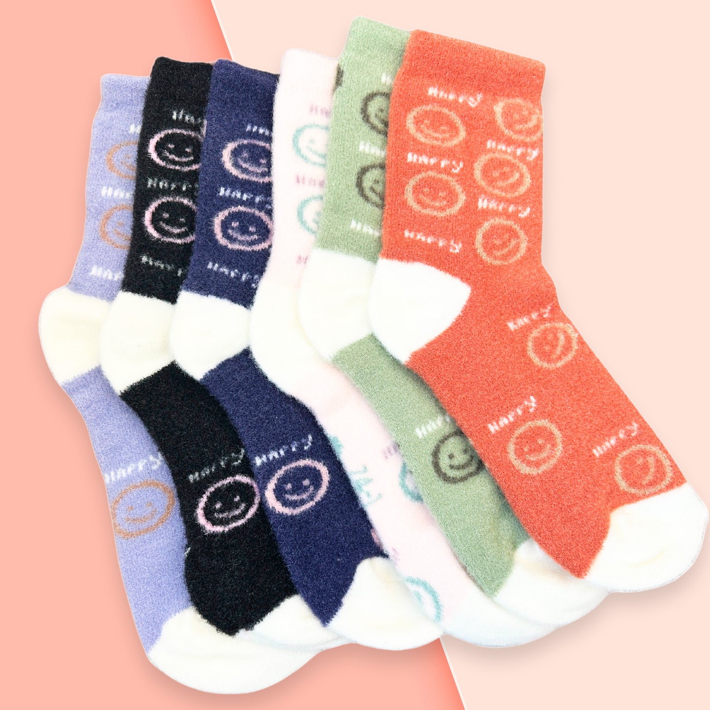 Paquete de 12 pares de Calcetas Afelpadas para Dama Cálidas Suaves y Cómodas Diseño Variado Ye Store