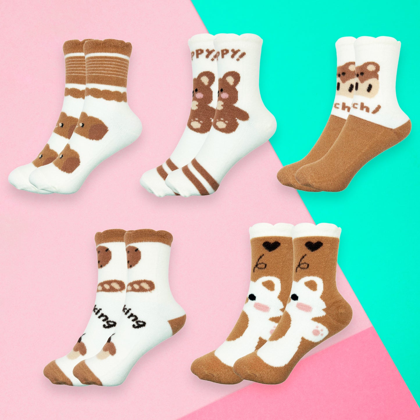 Calceta Afelpada De Invierno Para Dama Paquete De 12 Pares Confección Suave Talla Única Calidad Acogedora Estilo Versátil Diseños Variados Ye Store