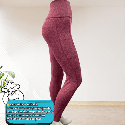 Leggings con Bolsillo Lateral Push Up