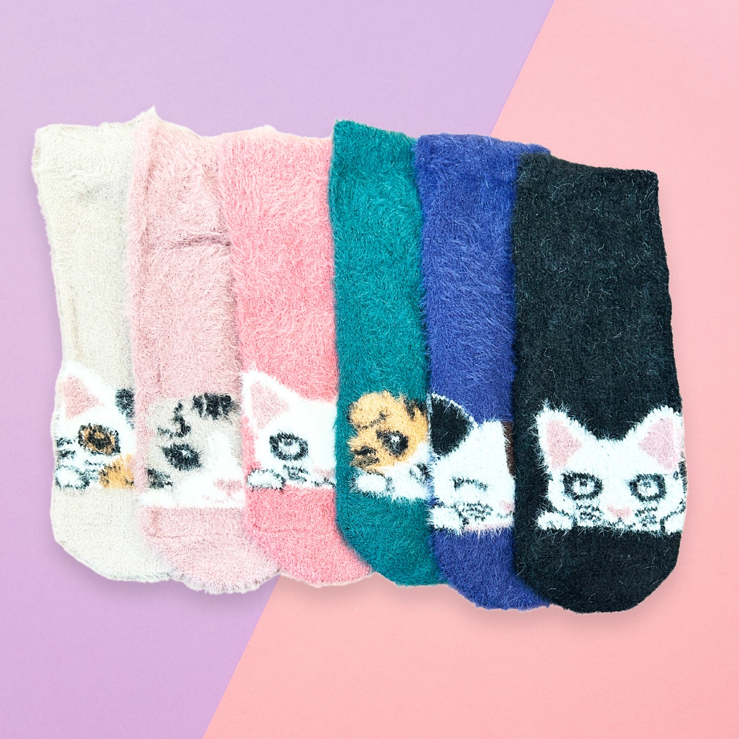 Calceta Afelpada De Invierno Para Dama Paquete De 12 Pares Confección Suave Talla Única Calidad Acogedora Estilo Versátil Diseños Variados Ye Store