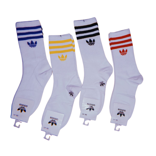 Calcetas Para Mujer Tipo Adidas con Franjas – Bulto 480 Pares