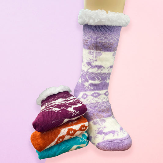 Paquete de 1 a 12 pares de Calcetines Afelpados para Dama Suaves Calientitos Cómodos Ye Store