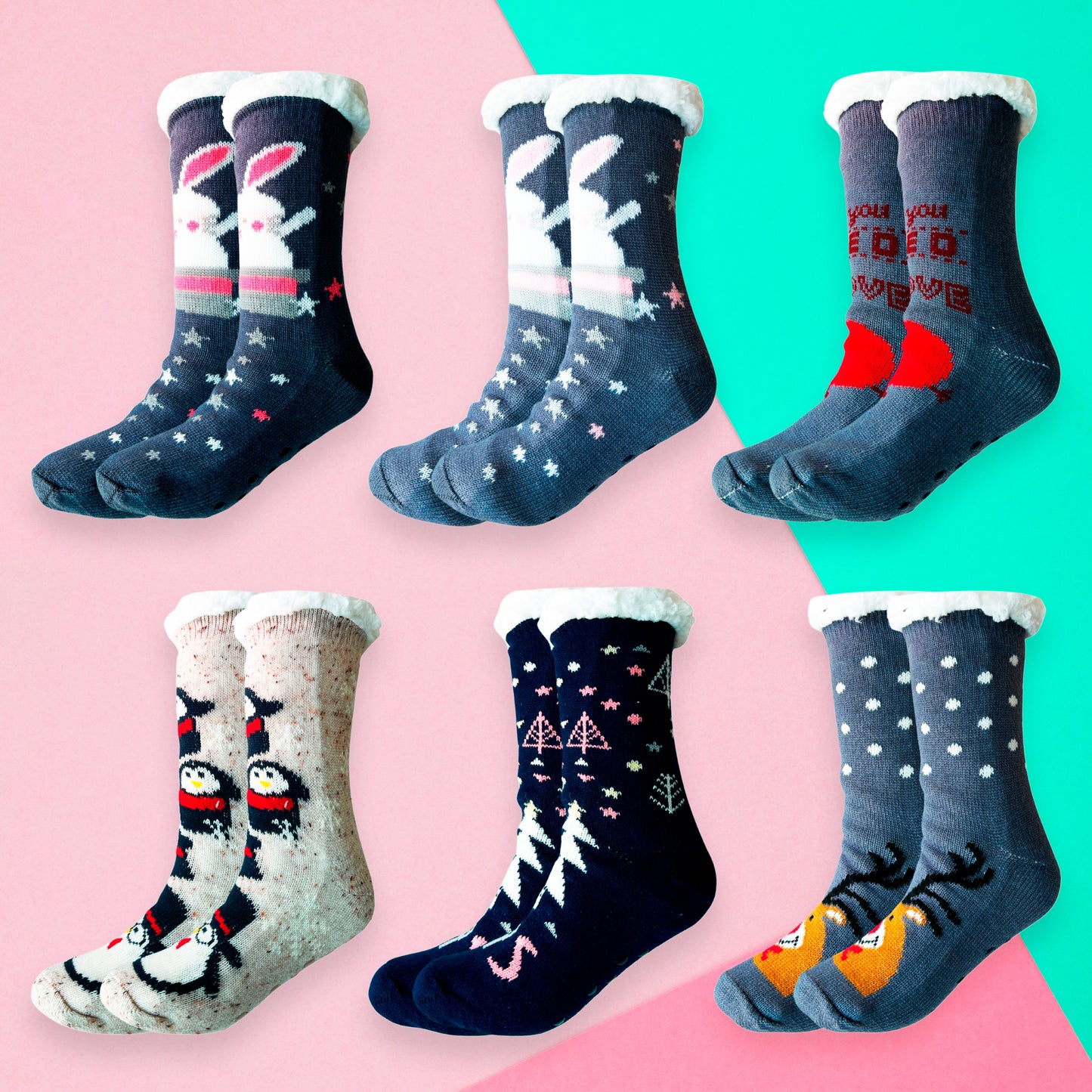 Bulto de 180 pares de Calcetines Afelpados para Dama Suaves Calientitos Cómodos Ye Store