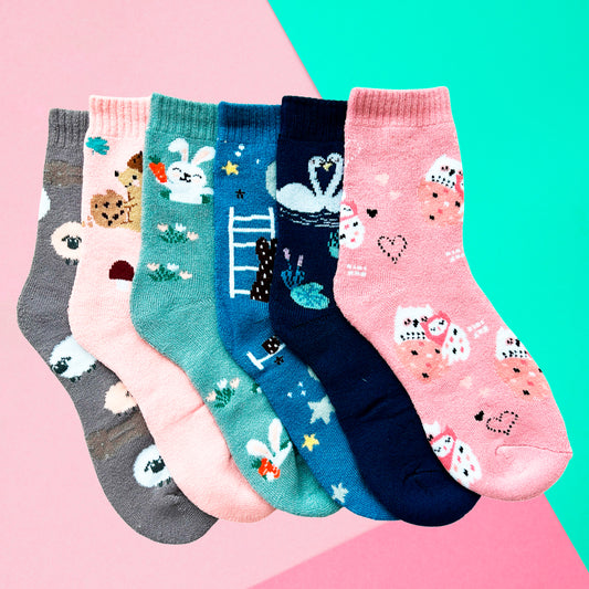 Calceta Afelpada De Invierno Para Dama Bulto de 360 Pares Confección Suave Talla Única Calidad Acogedora Estilo Versátil Diseños Variados Ye Store