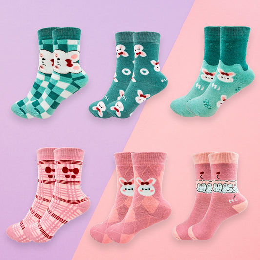 Bulto de 360 pares de Calcetines Afelpados para Dama Suaves Calientitos Cómodos Ye Store