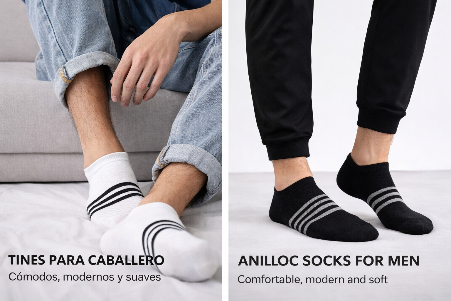 Calceta Tobillera Alta Para Caballero Mayoreo Suaves Ligeros Cómodos Ye Store