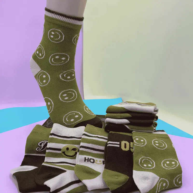Paquete de 10 Calcetines Infantiles Coloridos para Niños O Niñas Ye Store