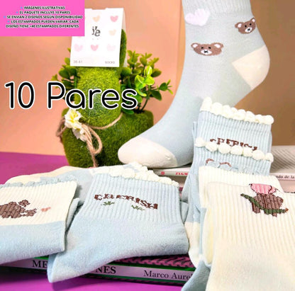 Calcetas Para Dama Paquete de 10 o 20 Pares Ye Store Paquete de Mayoreo