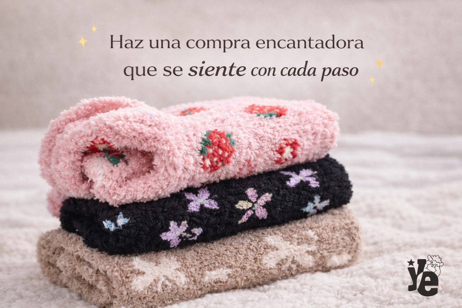 Calceta Afelpada De Invierno Para Dama Mayoreo Paquetes de 12 pares Confección Suave Talla Única Calidad Acogedora Estilo Versátil Diseños Variados Ye Store