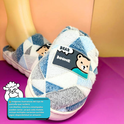 Pantuflas Unisex Suaves Cómodas Acogedoras para Hogar 1 Par Ye Store