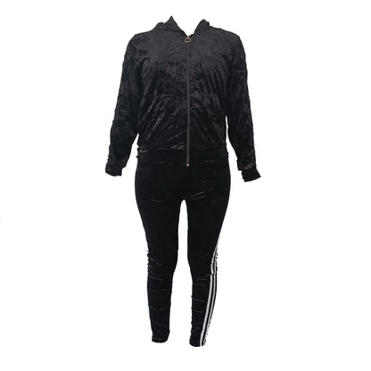 Conjunto deportivo Suéter y Pants de Terciopelo Para Dama Menudeo