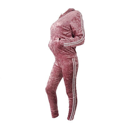 Conjunto deportivo Suéter y Pants de Terciopelo Para Dama Menudeo