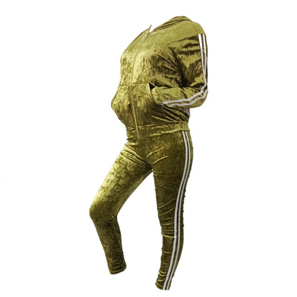 Conjunto deportivo Suéter y Pants de Terciopelo Para Dama Menudeo