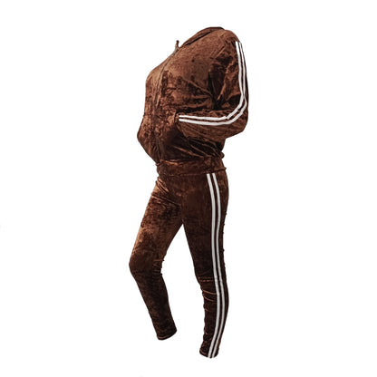 Conjunto deportivo Suéter y Pants de Terciopelo Para Dama Menudeo