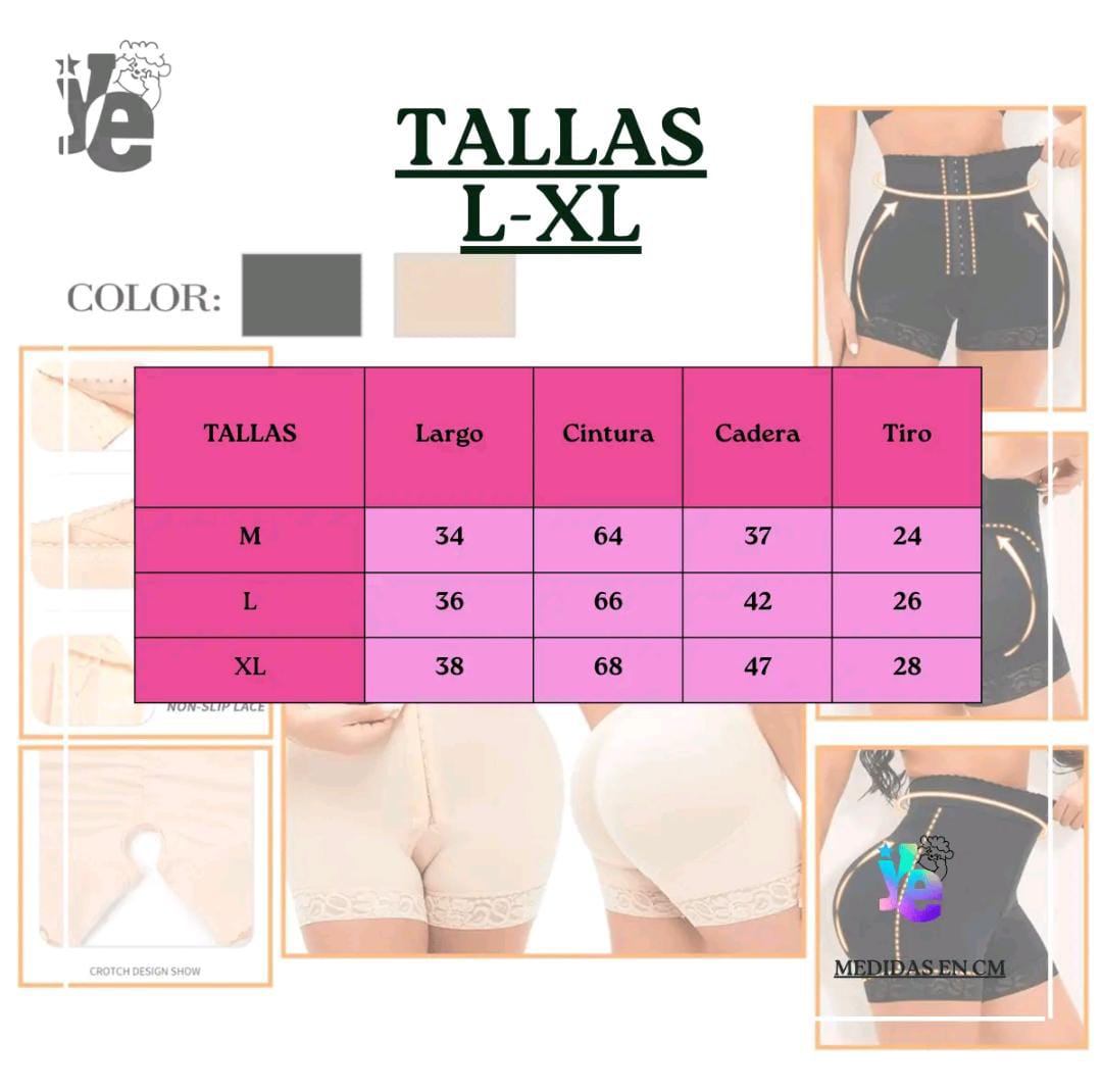 Faja Colombiana Modeladora Cintura alta con Antideslizante para Dama 1 a 4 piezas Ye Store
