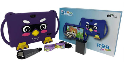 Tablet para Niños Amschel – Pantalla Táctil, WiFi y Funda con Diseño Divertido Antigolpes
