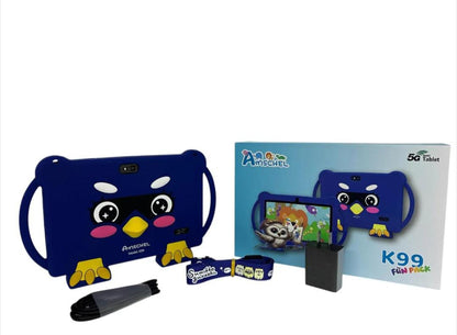 Tablet para Niños Amschel – Pantalla Táctil, WiFi y Funda con Diseño Divertido Antigolpes