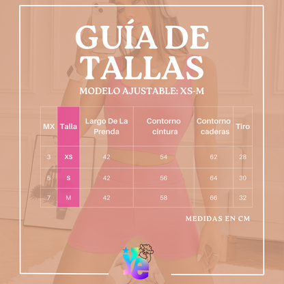 Conjunto deportivo para mujer (short y top)
