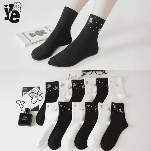 Paquete de 12 pares de calcetas tobilleras para dama con brillantes Ye Store